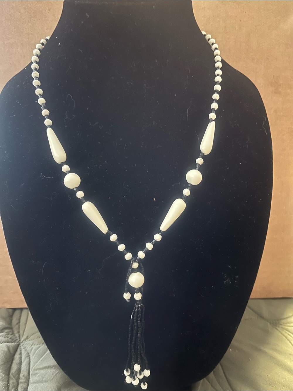 Ivory Drift Tassel vintage Necklace